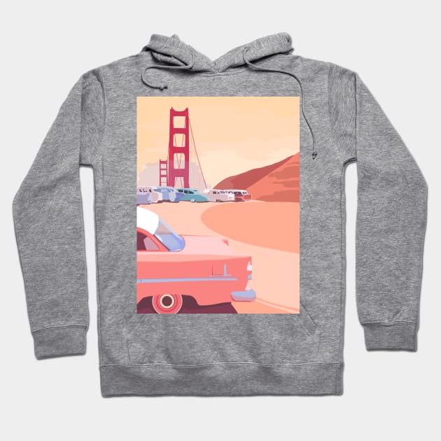 Vintage Golden Gate Bridge Hoodie by Mimie20